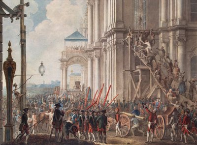 Catherine II on the Balcony of the Winter Palace, greeted by Guards and People on the Day of the Palace Revolution, 28th June, 1762 by I.K Kaestner
